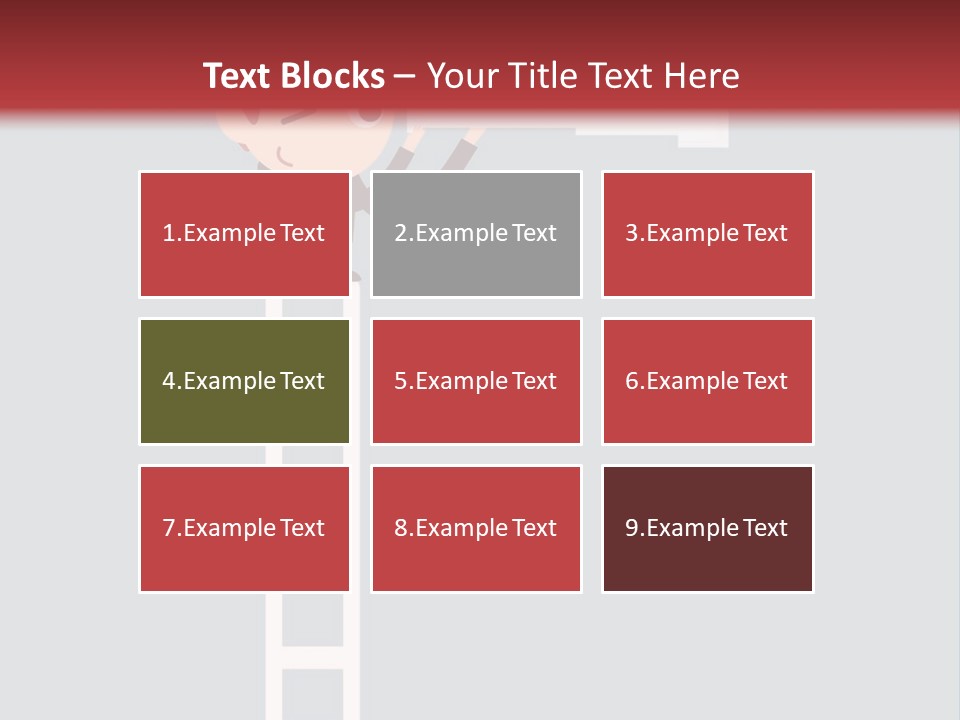 A Man On A Ladder Looking Through A Telescope PowerPoint Template