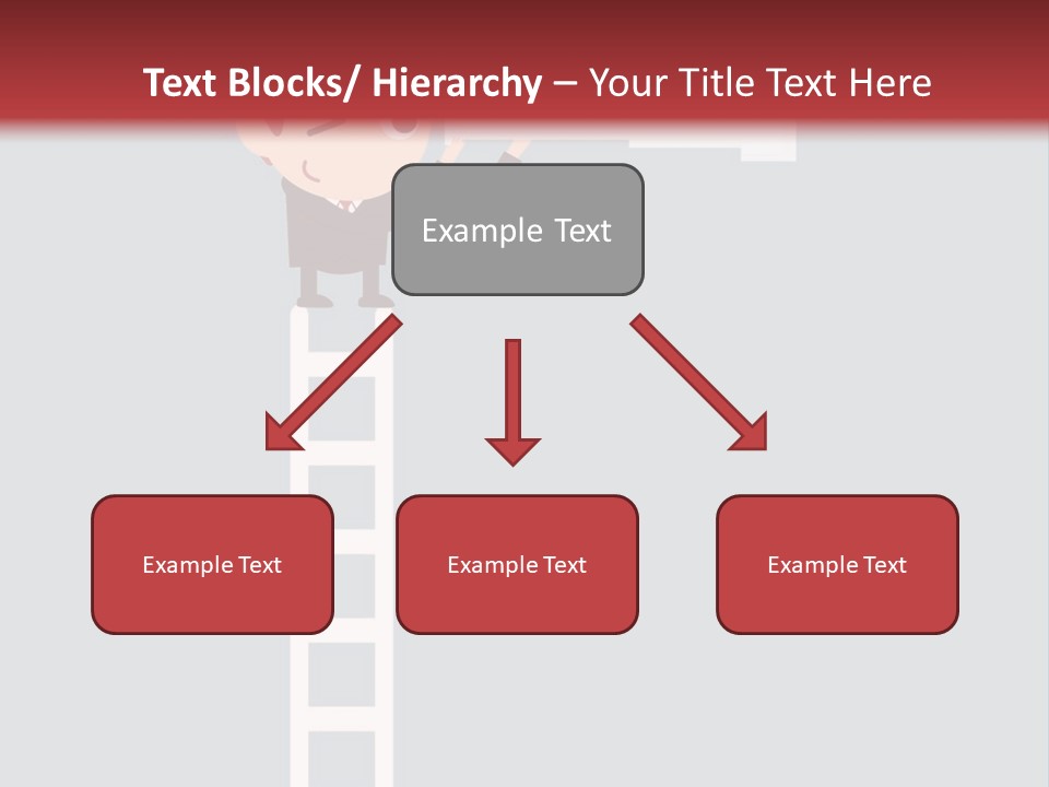 A Man On A Ladder Looking Through A Telescope PowerPoint Template