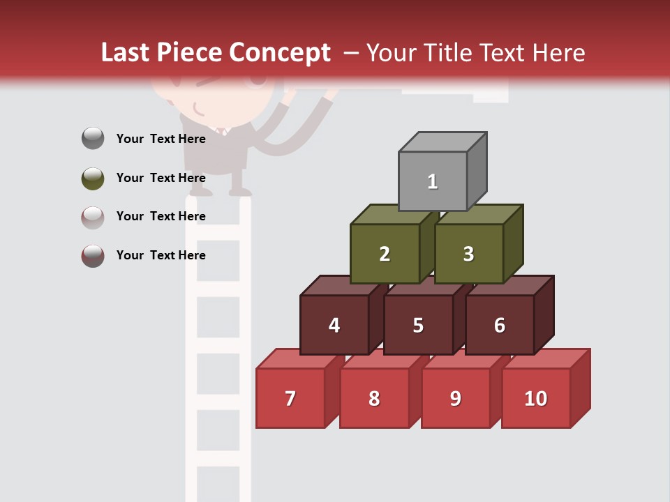 A Man On A Ladder Looking Through A Telescope PowerPoint Template
