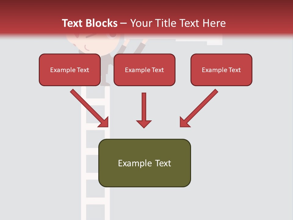 A Man On A Ladder Looking Through A Telescope PowerPoint Template