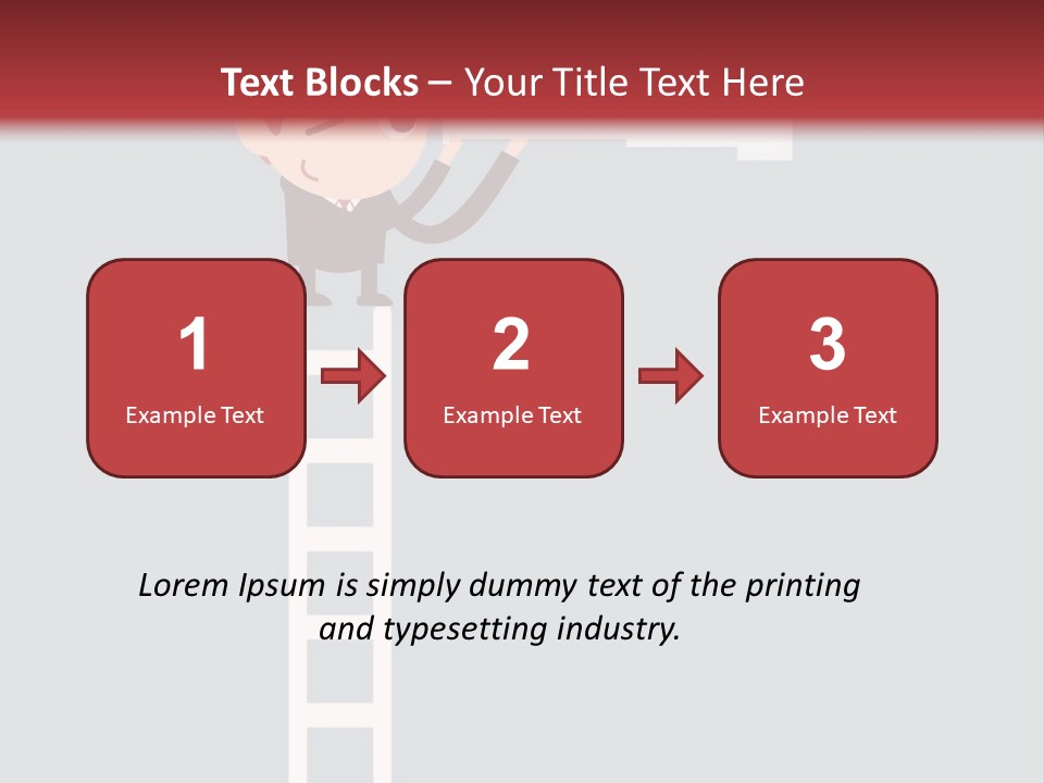 A Man On A Ladder Looking Through A Telescope PowerPoint Template