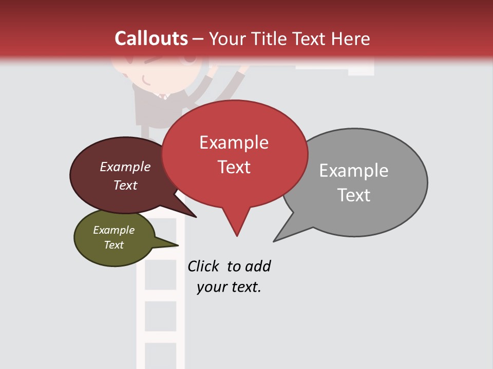 A Man On A Ladder Looking Through A Telescope PowerPoint Template