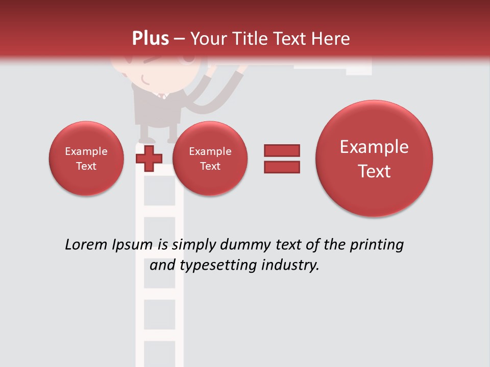 A Man On A Ladder Looking Through A Telescope PowerPoint Template
