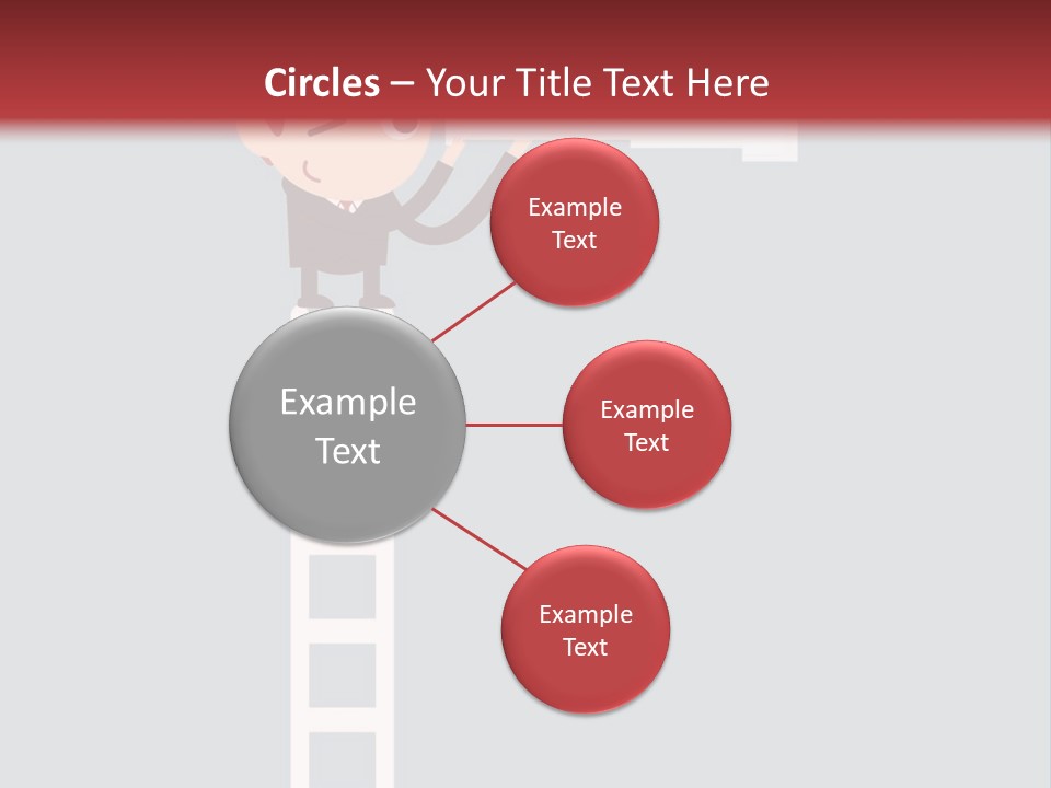 A Man On A Ladder Looking Through A Telescope PowerPoint Template