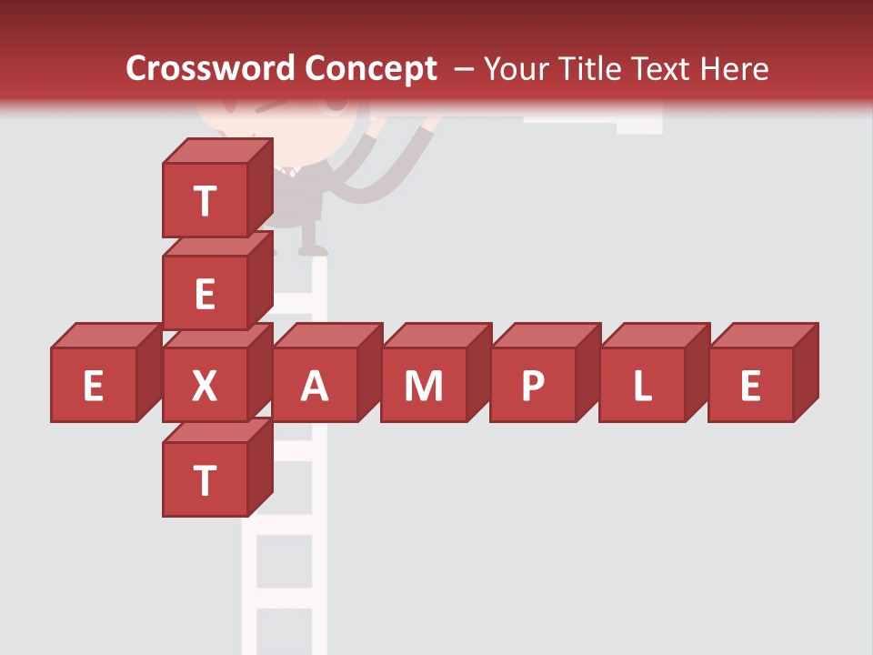 A Man On A Ladder Looking Through A Telescope PowerPoint Template
