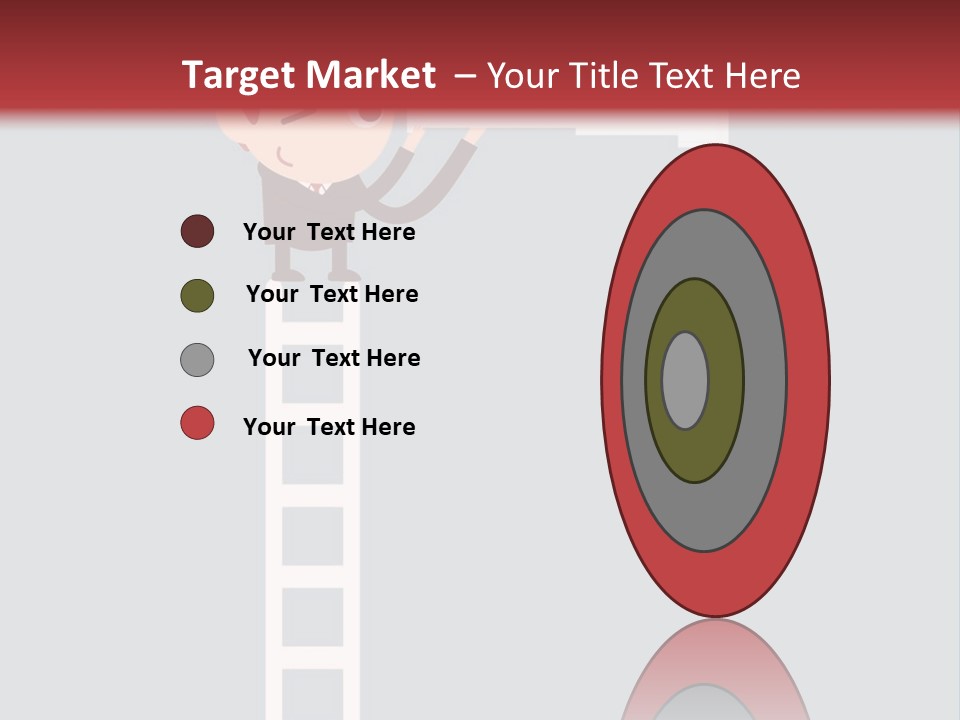 A Man On A Ladder Looking Through A Telescope PowerPoint Template