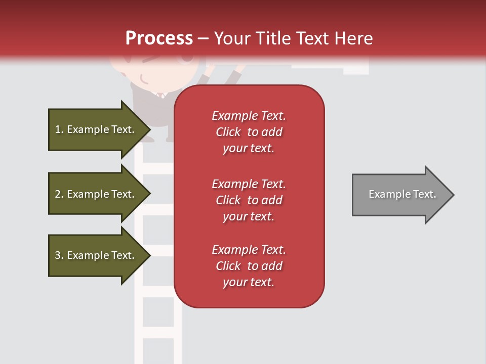 A Man On A Ladder Looking Through A Telescope PowerPoint Template