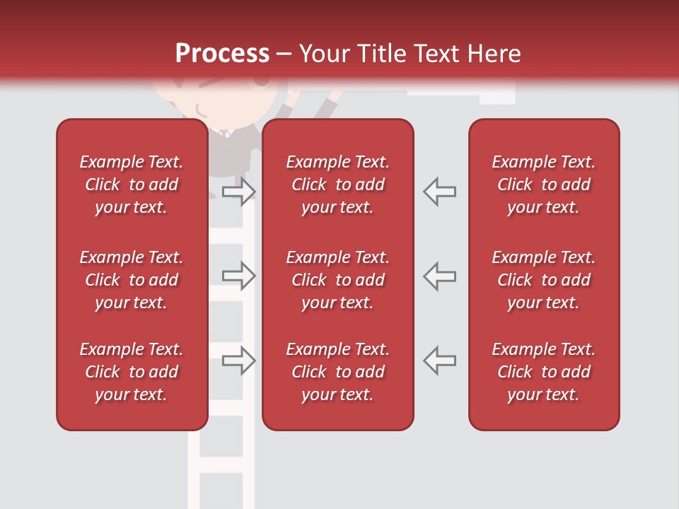 A Man On A Ladder Looking Through A Telescope PowerPoint Template