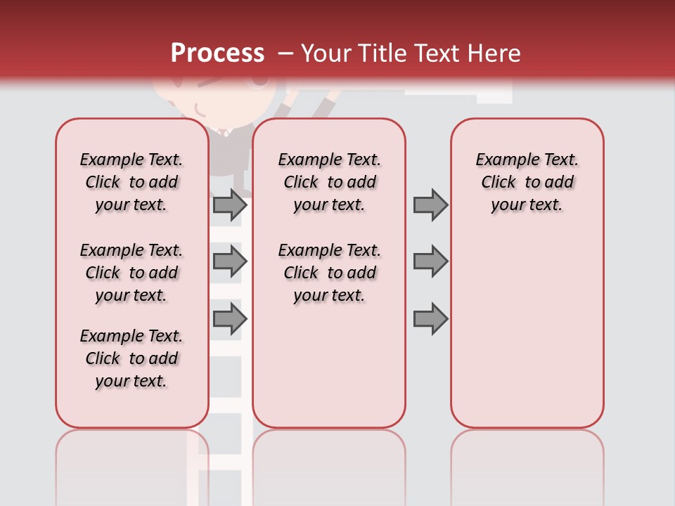 A Man On A Ladder Looking Through A Telescope PowerPoint Template