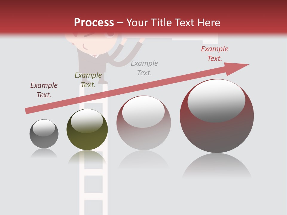 A Man On A Ladder Looking Through A Telescope PowerPoint Template