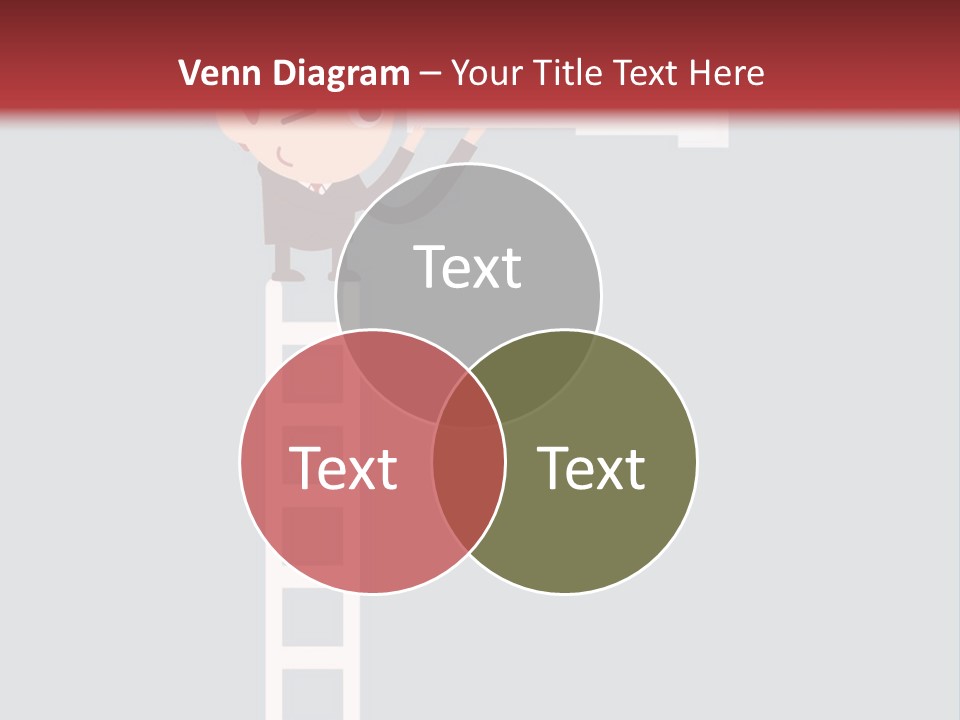 A Man On A Ladder Looking Through A Telescope PowerPoint Template