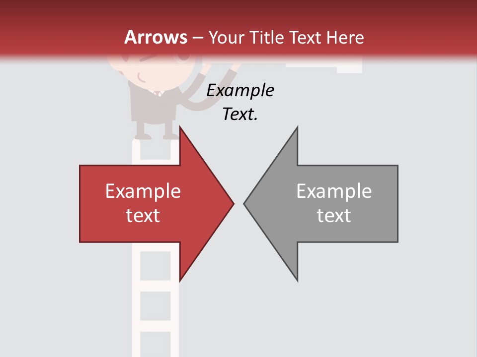 A Man On A Ladder Looking Through A Telescope PowerPoint Template