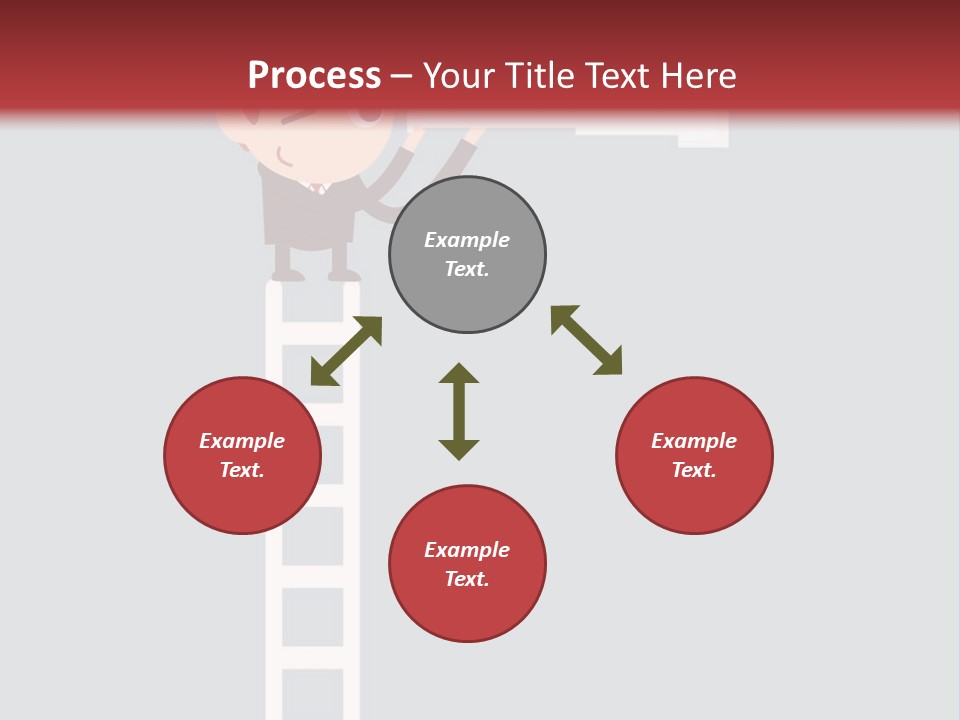 A Man On A Ladder Looking Through A Telescope PowerPoint Template