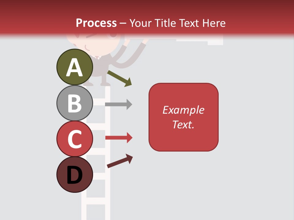 A Man On A Ladder Looking Through A Telescope PowerPoint Template