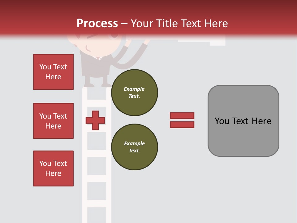 A Man On A Ladder Looking Through A Telescope PowerPoint Template