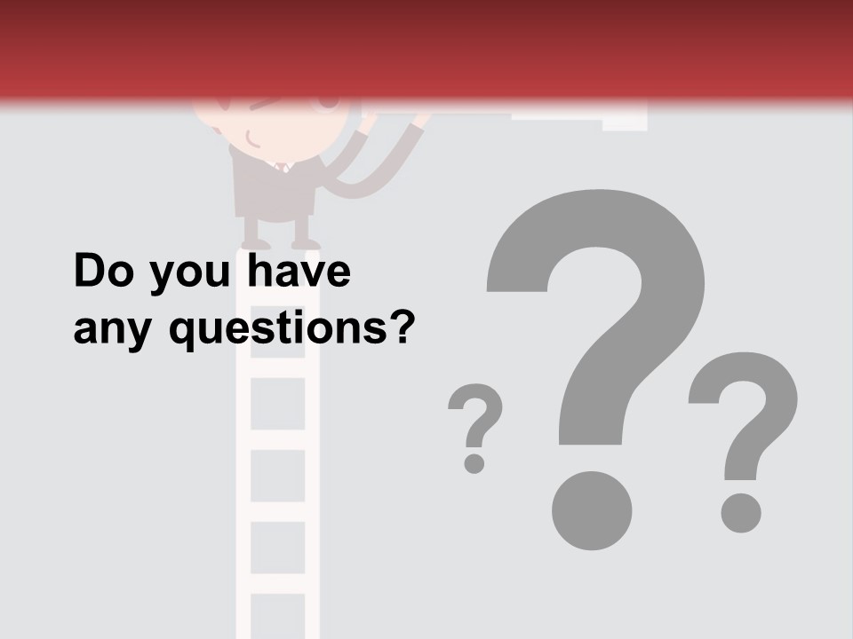 A Man On A Ladder Looking Through A Telescope PowerPoint Template