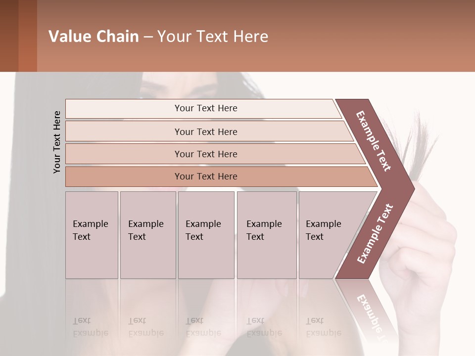 A Woman Holding A Piece Of Hair In Front Of Her Face PowerPoint Template