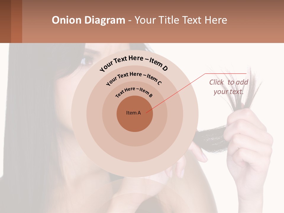 A Woman Holding A Piece Of Hair In Front Of Her Face PowerPoint Template