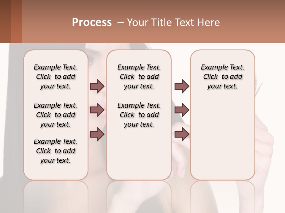 A Woman Holding A Piece Of Hair In Front Of Her Face PowerPoint Template