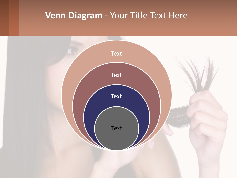 A Woman Holding A Piece Of Hair In Front Of Her Face PowerPoint Template