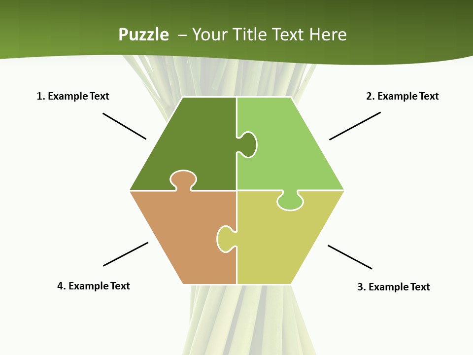 A Bunch Of Green Onions On A White Background PowerPoint Template