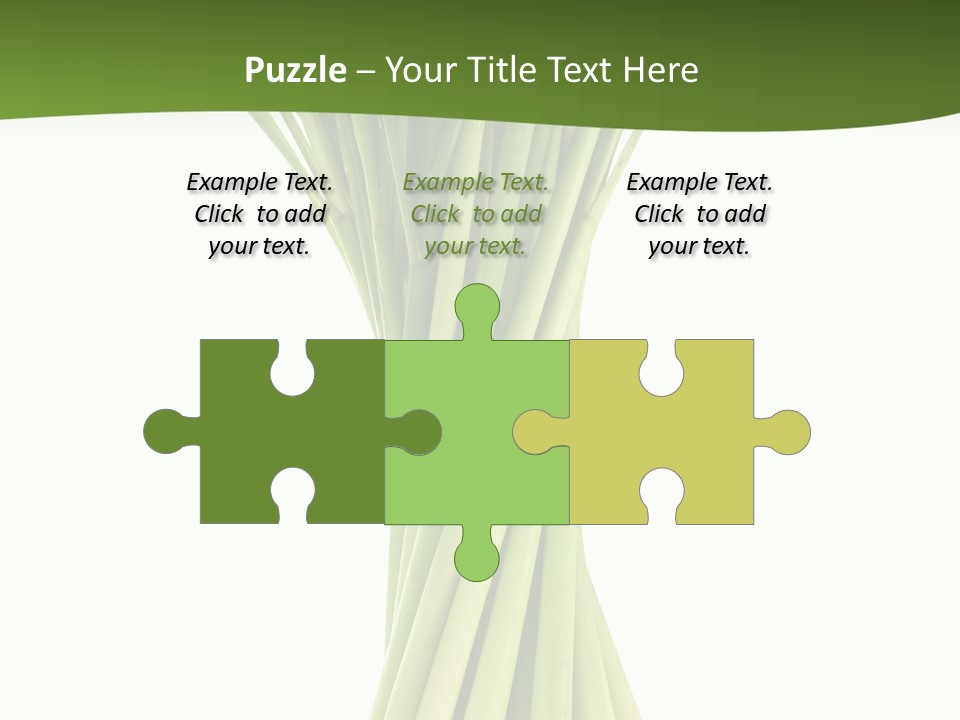 A Bunch Of Green Onions On A White Background PowerPoint Template