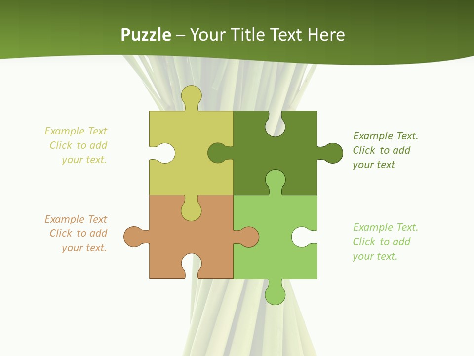 A Bunch Of Green Onions On A White Background PowerPoint Template