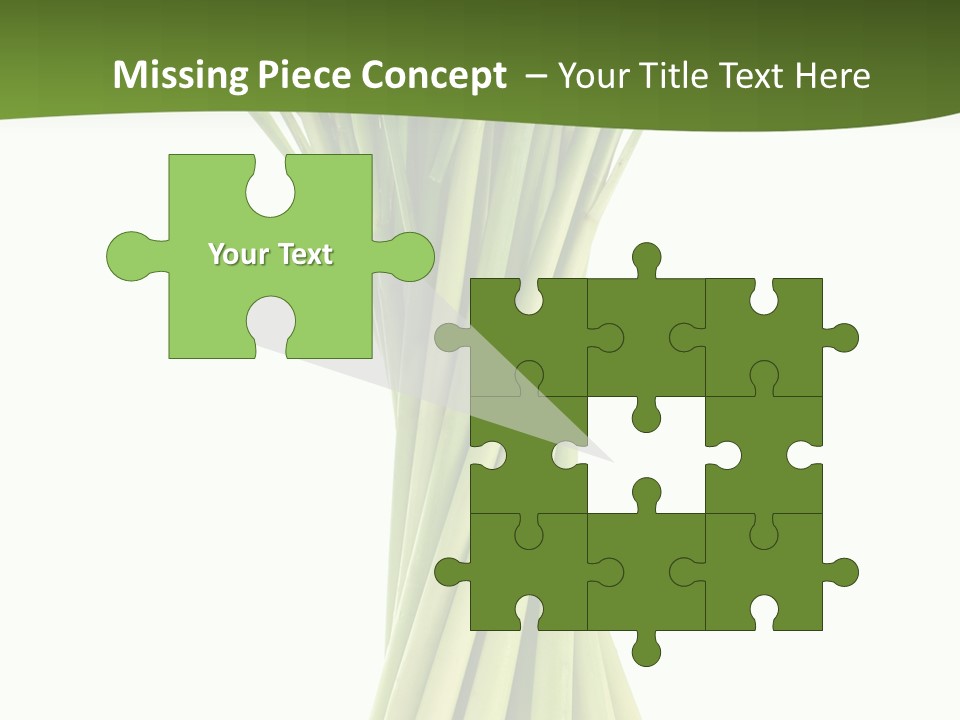 A Bunch Of Green Onions On A White Background PowerPoint Template