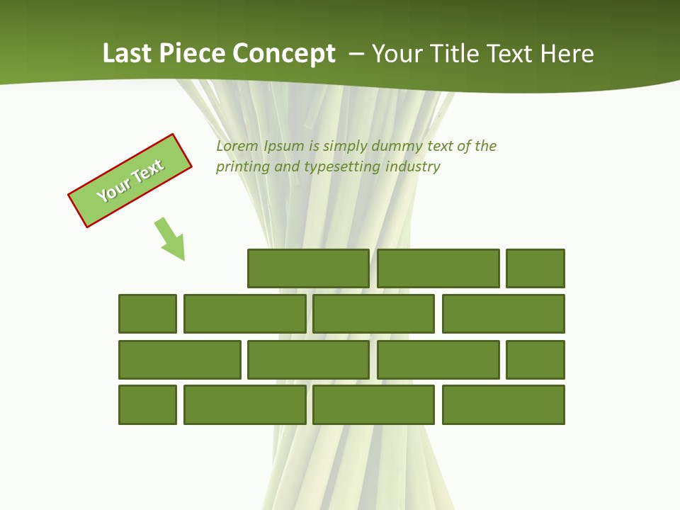 A Bunch Of Green Onions On A White Background PowerPoint Template