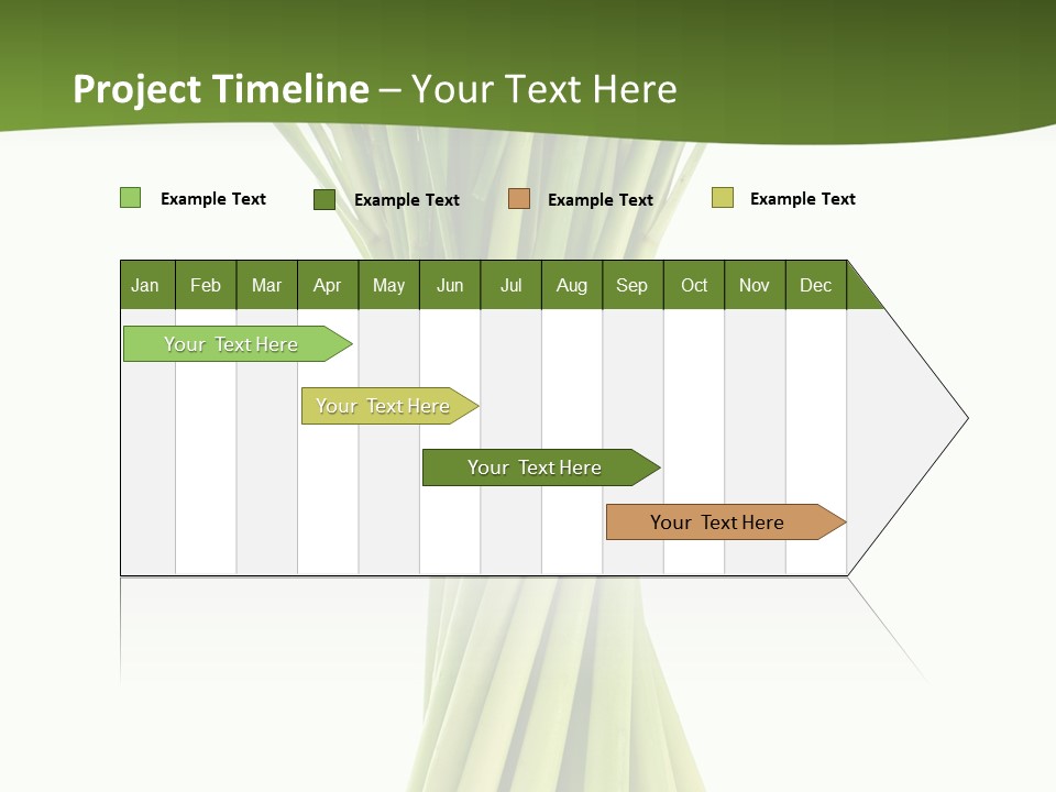 A Bunch Of Green Onions On A White Background PowerPoint Template