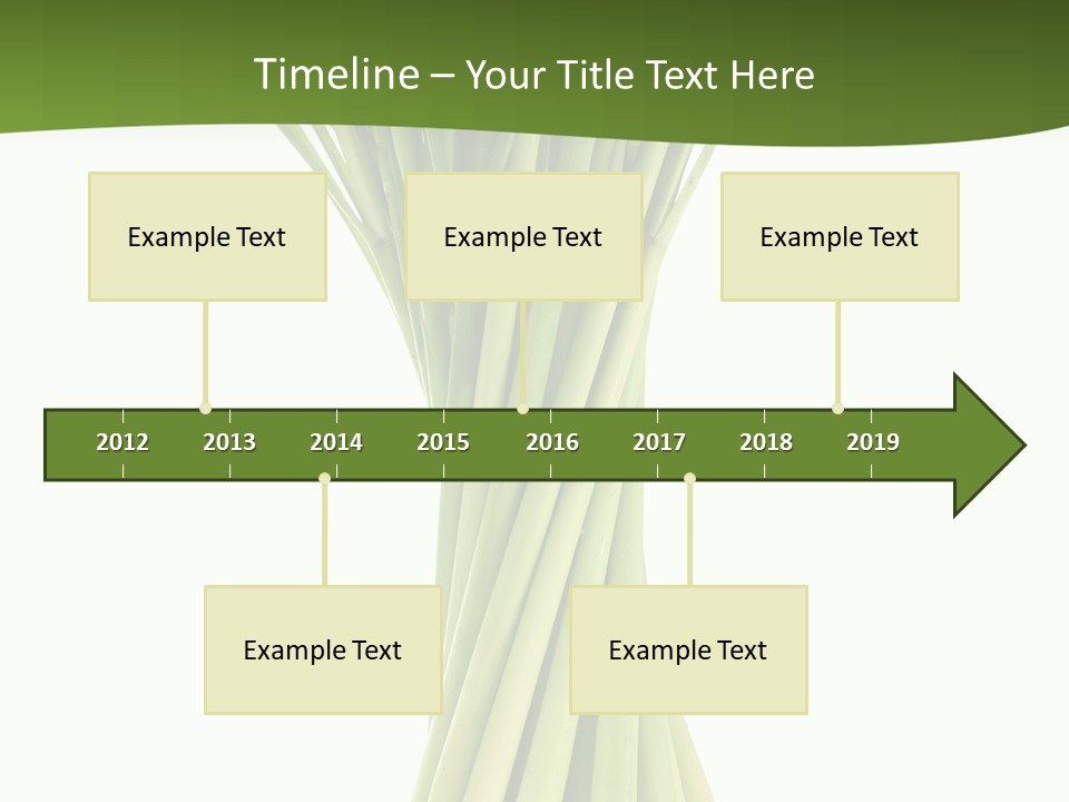 A Bunch Of Green Onions On A White Background PowerPoint Template