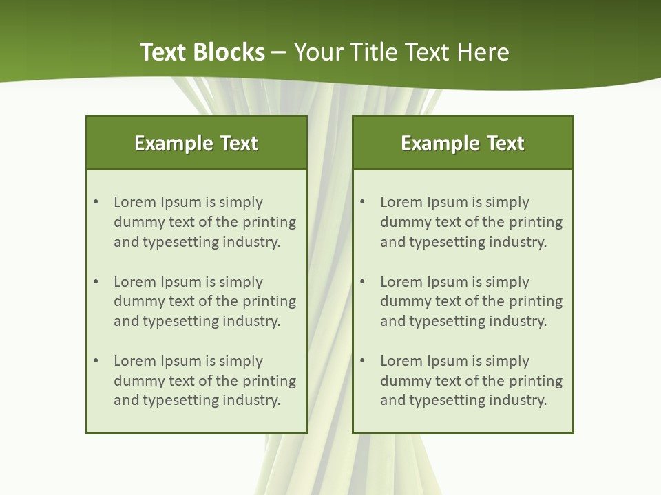 A Bunch Of Green Onions On A White Background PowerPoint Template