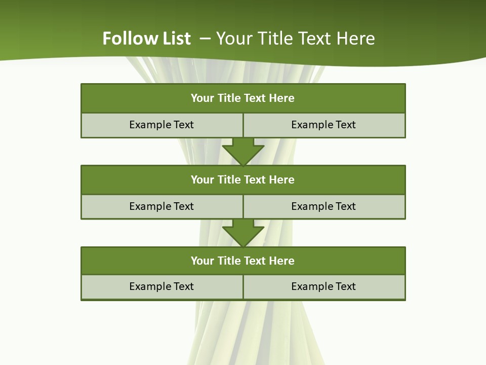 A Bunch Of Green Onions On A White Background PowerPoint Template