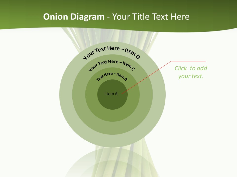 A Bunch Of Green Onions On A White Background PowerPoint Template