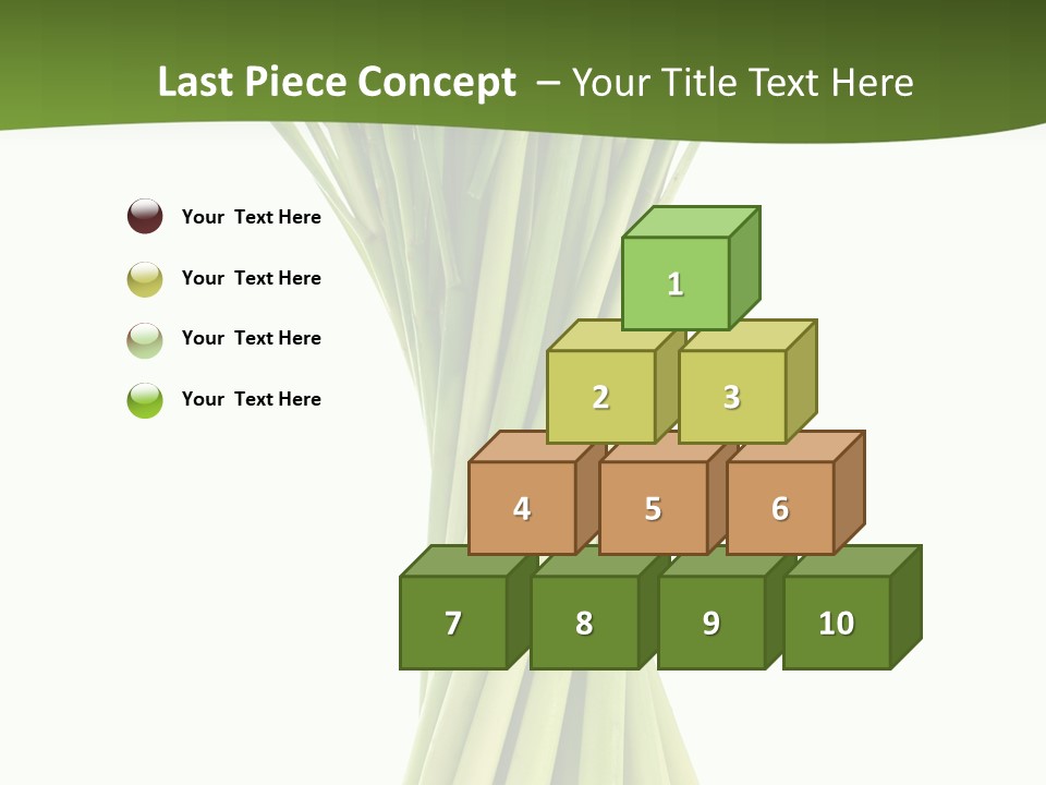 A Bunch Of Green Onions On A White Background PowerPoint Template