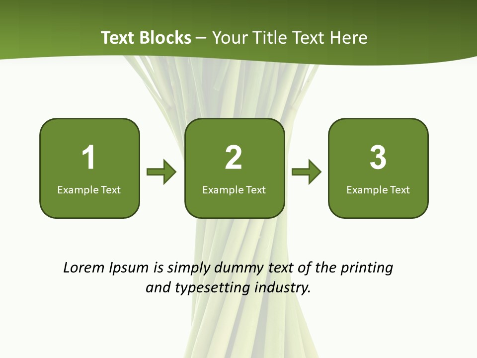A Bunch Of Green Onions On A White Background PowerPoint Template