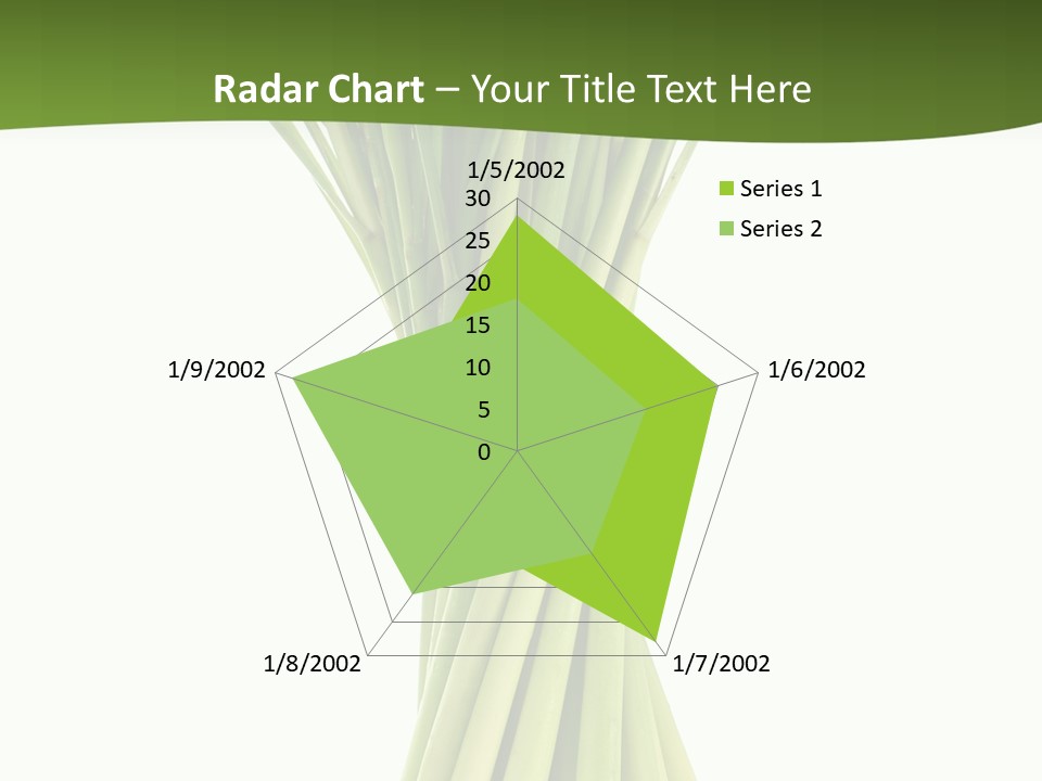 A Bunch Of Green Onions On A White Background PowerPoint Template