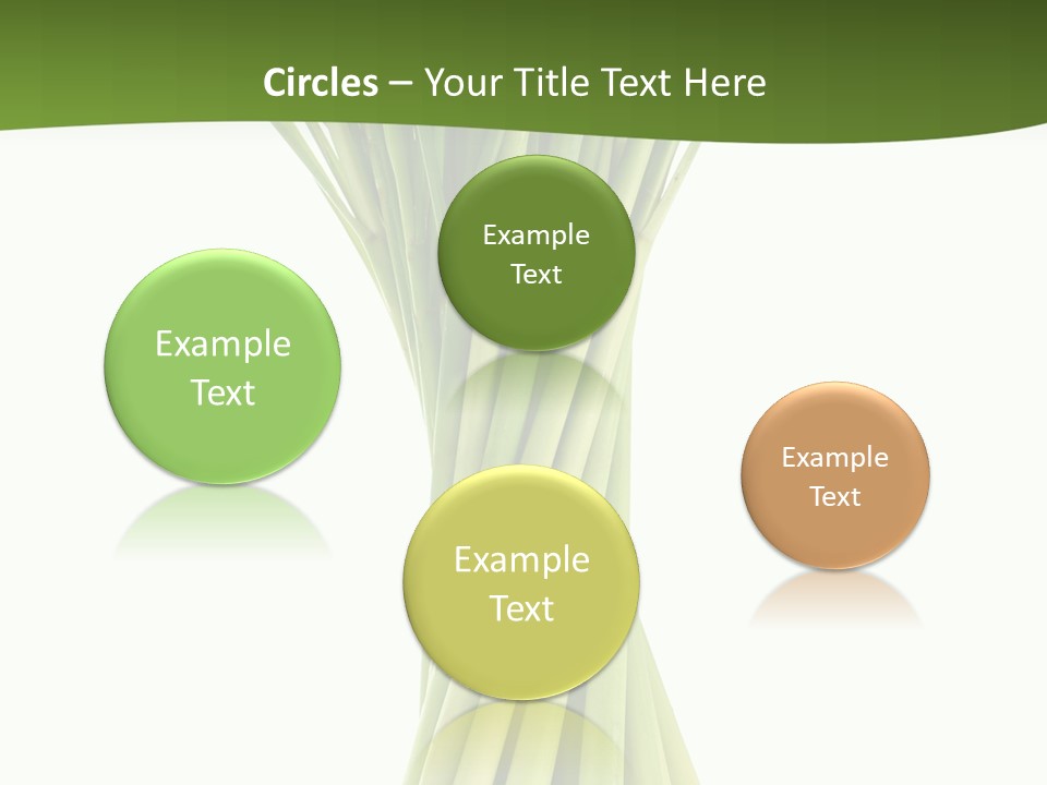 A Bunch Of Green Onions On A White Background PowerPoint Template