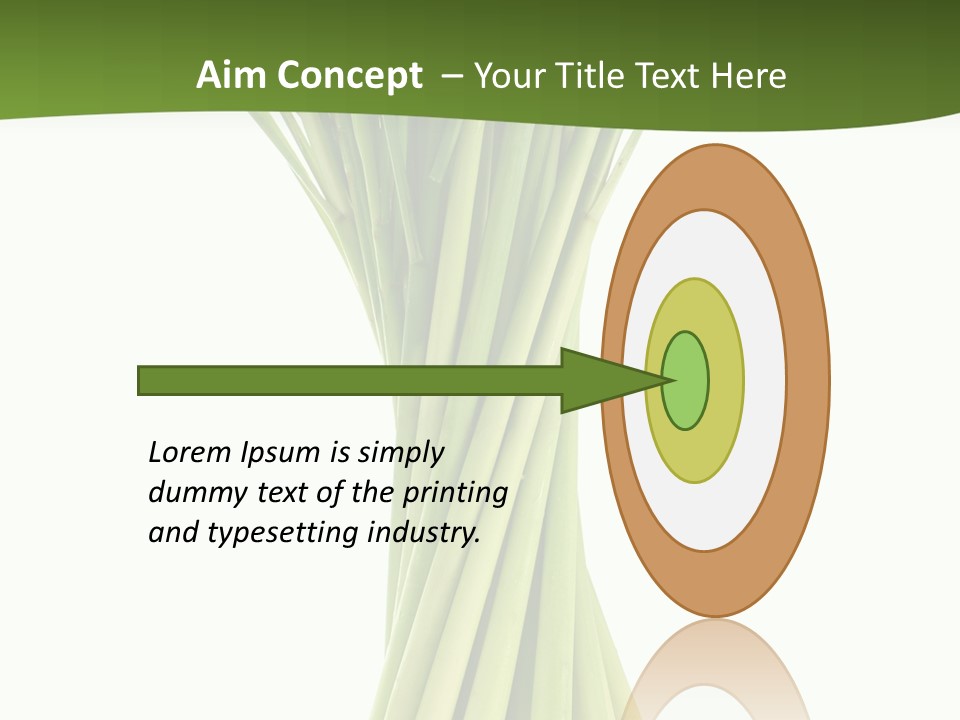 A Bunch Of Green Onions On A White Background PowerPoint Template