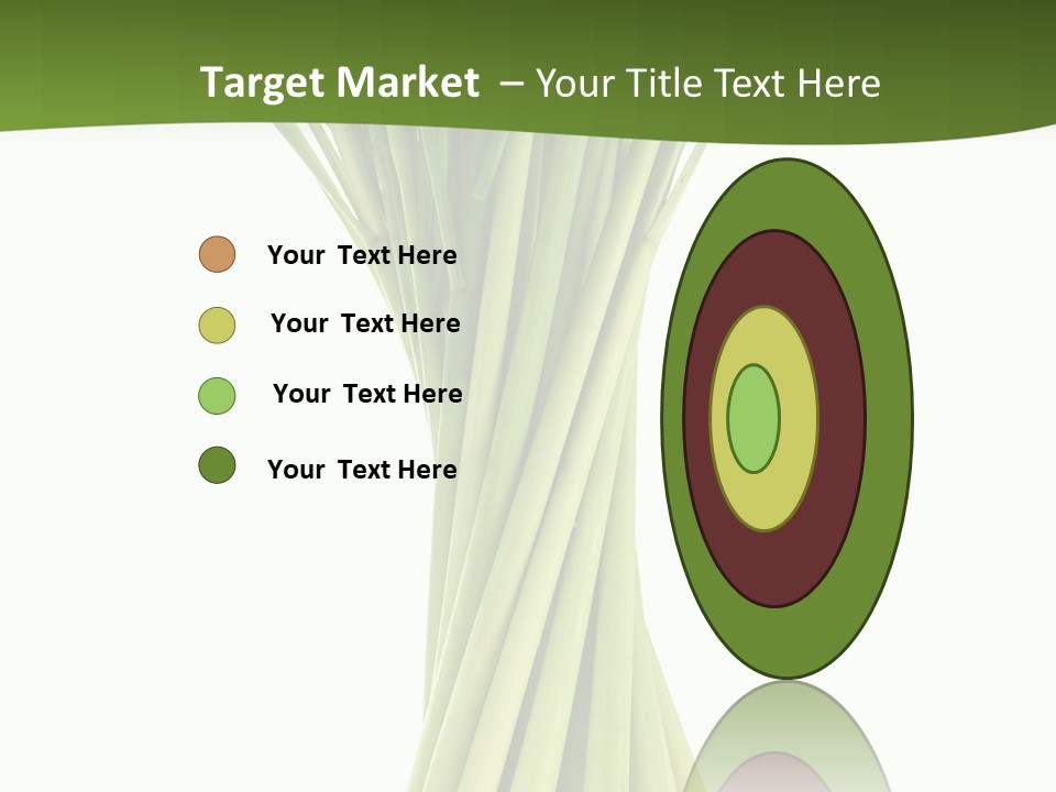 A Bunch Of Green Onions On A White Background PowerPoint Template