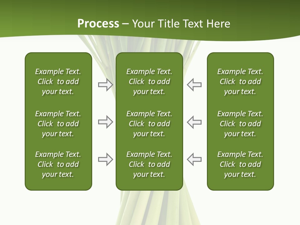 A Bunch Of Green Onions On A White Background PowerPoint Template
