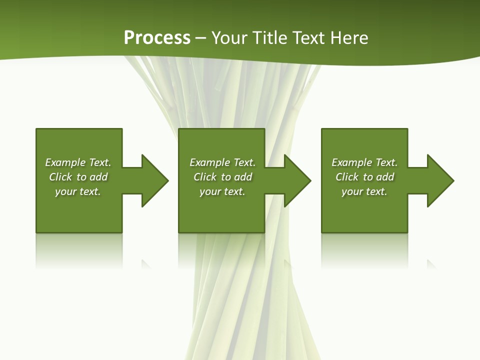 A Bunch Of Green Onions On A White Background PowerPoint Template