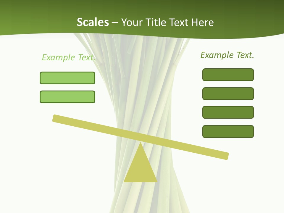 A Bunch Of Green Onions On A White Background PowerPoint Template