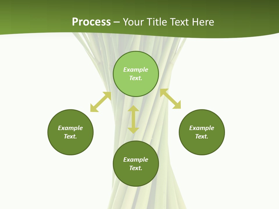 A Bunch Of Green Onions On A White Background PowerPoint Template