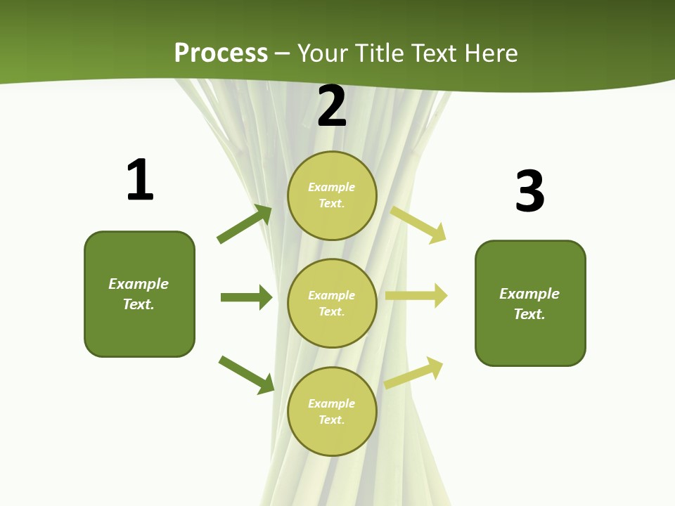 A Bunch Of Green Onions On A White Background PowerPoint Template