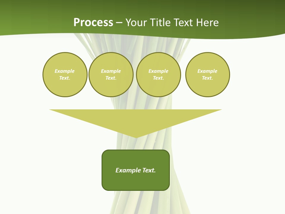 A Bunch Of Green Onions On A White Background PowerPoint Template