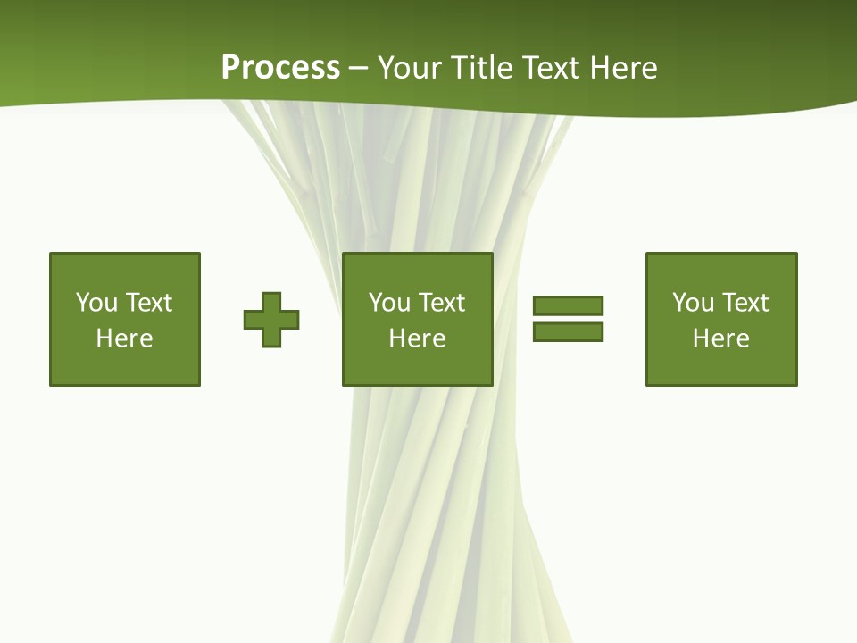 A Bunch Of Green Onions On A White Background PowerPoint Template