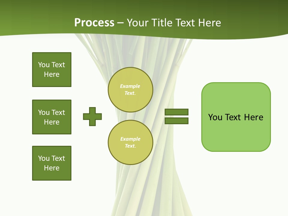 A Bunch Of Green Onions On A White Background PowerPoint Template