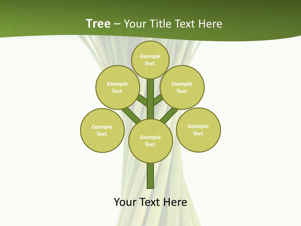 A Bunch Of Green Onions On A White Background PowerPoint Template