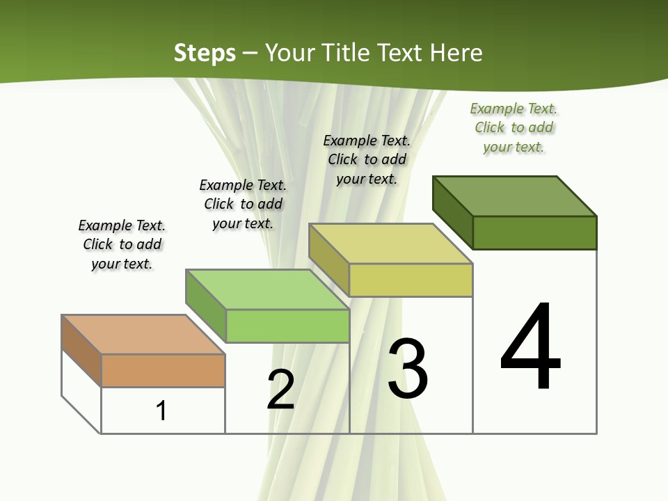 A Bunch Of Green Onions On A White Background PowerPoint Template